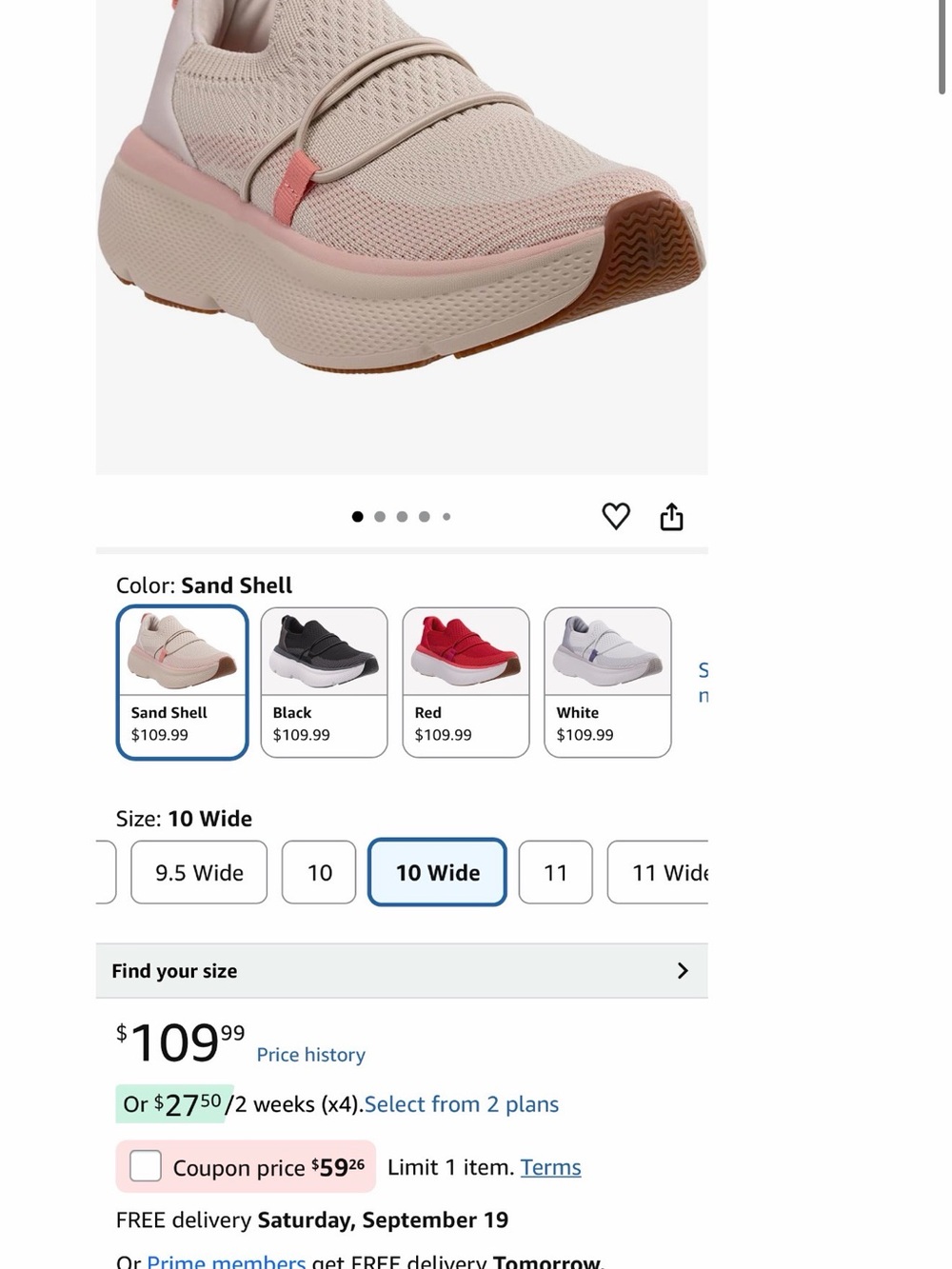 Sand Shell Kids Slip-On Athletic Shoe